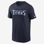 Tennessee Titans Primetime Wordmark Essential Men's Nike NFL T-Shirt - Navy