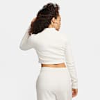 Nike Sportswear Phoenix Plush Women's Slim Mock-Neck Long-Sleeve Cropped Cozy Fleece Top
