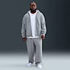 Hoodie de lã cardada com fecho completo Nike Solo Swoosh para homem