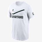 Michigan State Primetime Campus 2-Hit Swoosh Men's Nike College T-Shirt - White