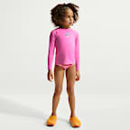 나이키 스윔 하이드로가드 리틀키즈(여아) 드라이 핏 UV 긴팔 탑
