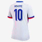 Kylian Mbappé France National Team 2024 Stadium Away Women's Nike Dri-FIT Soccer Jersey