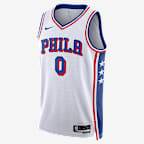 Tyrese Maxey Philadelphia 76ers 2023/24 Association Edition Men's Nike Dri-FIT NBA Swingman Jersey - White