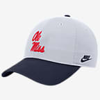 Ole Miss Nike College Campus Cap - White