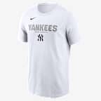 New York Yankees Bold Team Name Men's Nike MLB T-Shirt - White