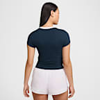 나이키 스포츠웨어 칠 니트 여성 슬림 크롭 티셔츠