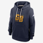 Green Bay Packers Alt Pack Women's Nike Dri-FIT NFL Pullover Hoodie - Navy