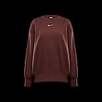 Sudadera oversized de cuello redondo de tejido Fleece para mujer Nike Sportswear Phoenix