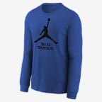 Playera de manga larga Jordan de la NBA para niños talla grande Dallas Mavericks Essential - Negro