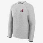 Alabama Tech Fleece Men's Nike College Pullover Crew - Grey