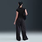 ナイキ スポーツウェア チル ニット ウィメンズ タイト ショートスリーブ クロップド モックネック トップ