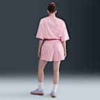 Shorts a rayas de tiro medio holgados para mujer Nike Sportswear Chill Poplin