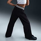 Pants de tiro alto y piernas anchas estampados para mujer Nike Sportswear Phoenix Fleece