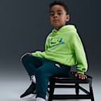 Conjunto de 2 piezas de sudadera con gorro de tejido Fleece ligero infantil Nike Glow With Me