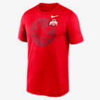 Ohio State Campus Legend Shadow Logo Men's Nike Dri-FIT College T-Shirt - Red