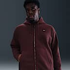 Sudadera con gorro de tejido Fleece de cierre completo para hombre Nike Solo Swoosh