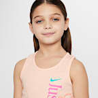 Nike Dri-FIT Little Kids' Wild Flower 2-Piece Tank and Mesh Shorts Set