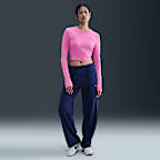 Playera de manga larga slim cropped para mujer Nike Sportswear Chill Knit