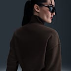 Nike Sportswear Phoenix Plush Women's Oversized 1/4-Zip Cropped Cosy Fleece Sweatshirt