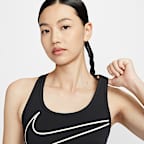สปอร์ตบราผู้หญิงเสริมฟองน้ำ Nike Swoosh Medium Support