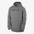 Michigan Club Fleece Big Kids' (Boys') Nike College Hoodie - Dark Grey Heather