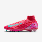 Nike Mercurial Superfly 10 Elite AG-Pro High-Top Football Boot - Ember Glow/Aurora Green