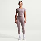 Nike One Fitted Women's Dri-FIT Short-Sleeve Cropped Top