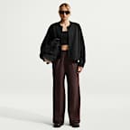 Haut oversize à col ras-du-cou et à zip Dri-FIT Nike 24.7 ImpossiblySoft pour femme