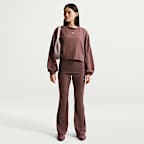 Sudadera de cuello redondo de French Terry oversized para mujer Nike Sportswear Chill Terry