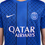 Paris Saint-Germain Academy Pro Home Big Kids' Nike Dri-FIT Soccer Pre-Match Short-Sleeve Top