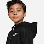 Nike Sportswear Windrunner Jacke mit durchgehendem Reißverschluss für jüngere Kinder