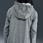 Nike Sportswear Club Dri-FIT-hættetrøje med lynlås til større børn