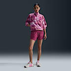 Nike One Women's Therma-FIT Oversized 1/2-Zip Fleece Printed Top