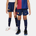 Tredelat fotbollsställ FC Barcelona 2024/25 Stadium (hemmaställ) Nike Replica för barn