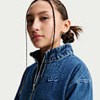 Chamarra de denim para niños talla grande Nike Sportswear Collection