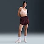 สปอร์ตบราผู้หญิงซิปหน้าเสริมฟองน้ำ Nike Indy High Support