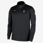 Milwaukee Bucks Men's Nike Dri-FIT NBA 1/4-Zip Long-Sleeve Top