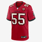 Derrick Brooks Tampa Bay Buccaneers 50th Anniversary Men's Nike NFL Game Jersey - Red