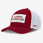 Gorra de rejilla universitaria Nike ajustable para hombre Alabama On-Field Rise - Carmesí