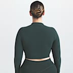 Top cropped de cuello alto para mujer NikeSKIMS Vintage Seamless