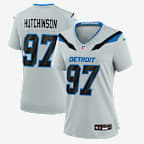 Aidan Hutchinson Detroit Lions Rivalries Collection Women's Nike NFL Game Jersey - Silver
