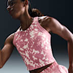 Camiseta de tirantes Dri-FIT estampada cropped para mujer Nike One Fitted