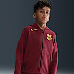 FC Barcelona Club Fourth Big Kids' (Boys') Nike Soccer Full-Zip Hoodie