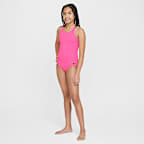 Traje de baño de una pieza de espalda cruzada para niña talla grande Nike Swim