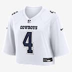 Dak Prescott Dallas Cowboys Women's Nike NFL Cropped Tundra Game Jersey - White