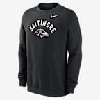 Baltimore Ravens Club Men's Nike NFL Pullover Crew - Black