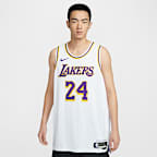 Los Angeles Lakers Association Edition Men's Nike Dri-FIT ADV NBA Authentic Jersey - White
