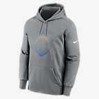 Los Angeles Chargers Icon Men’s Nike Therma NFL Pullover Hoodie - Grey Heather