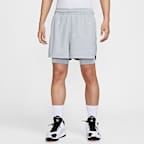 KD DNA メンズ 2イン1 10cm バスケットボールショートパンツ