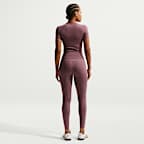 Leggings de cintura alta sin costura delantera de largo completo para mujer Nike Universa